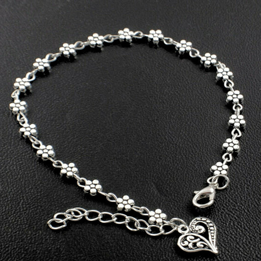Five Clove Silver Layer Anklet