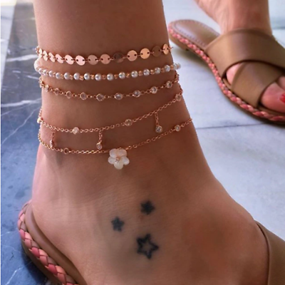 Five Layered Gold Anklet