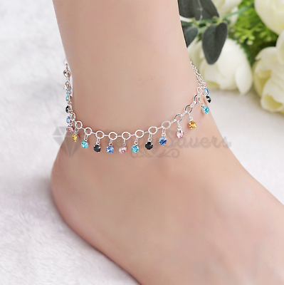 Multicoloured Dainty Layer Anklet