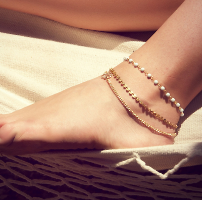 Pearl Multilayered Anklet