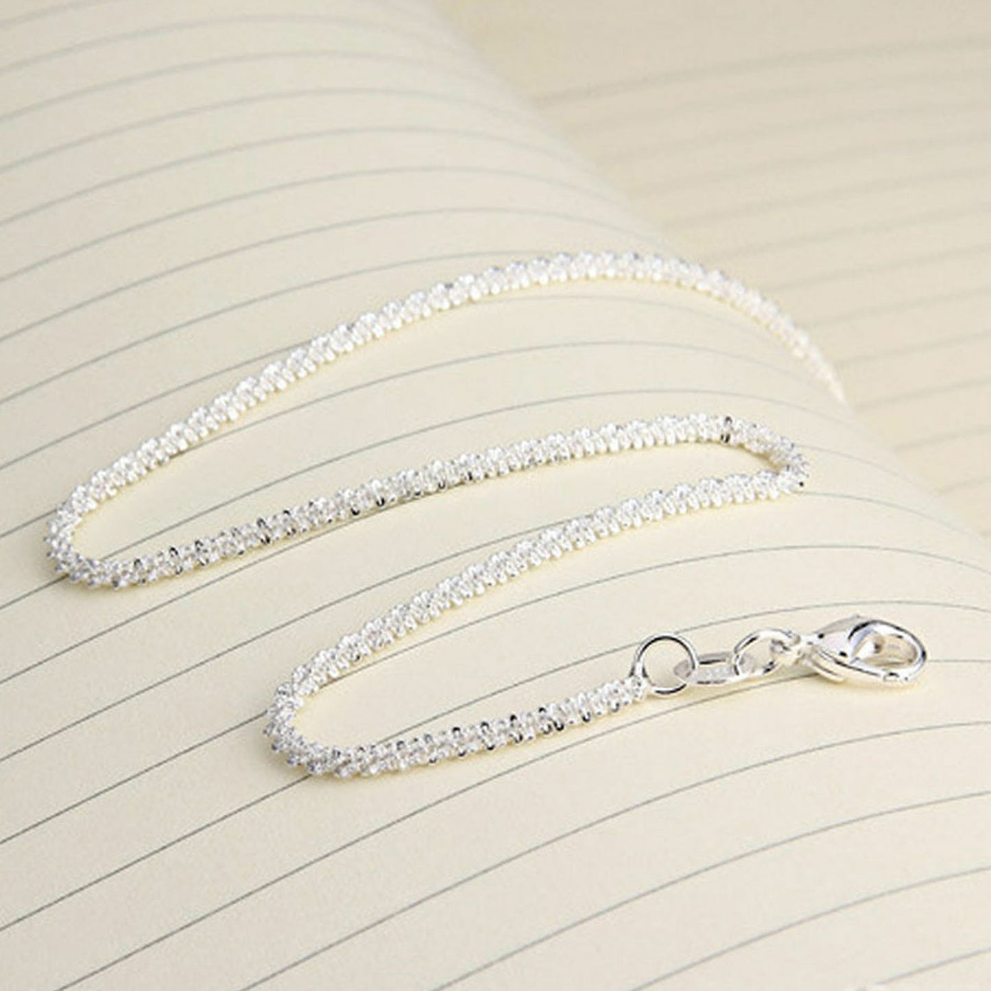 Silver Twisted Rope Anklet